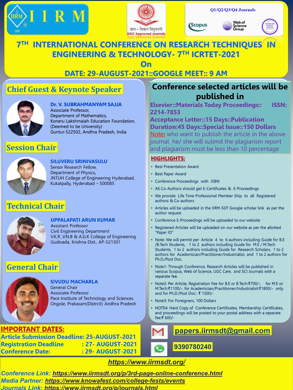 7th International Virtual Conference on Research Techniques in ...